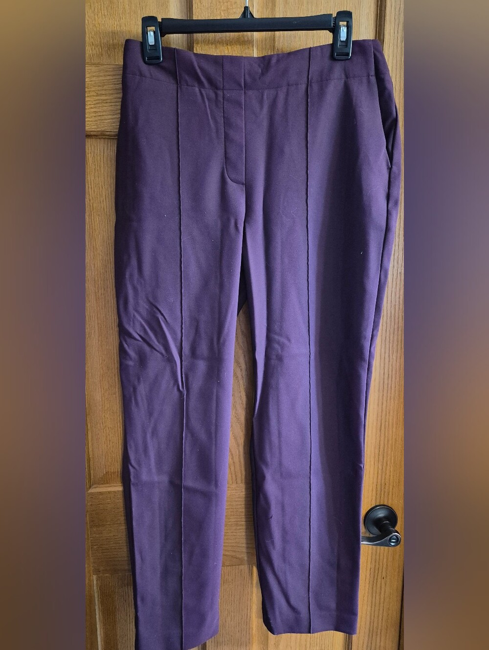 Rachel Zoe Plum Ponte Straight-Leg Trousers